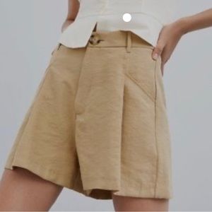 ZARA Darted High-Waisted Bermuda Shorts